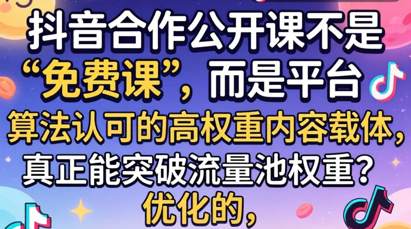 抖音合作公开课怎么上?抖音合作课流量池权重优化方法 抖音合作课流量池权重优化方法
