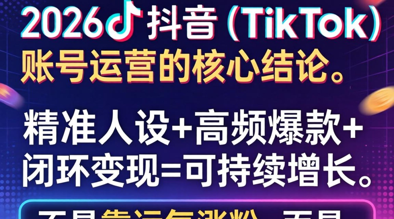 如何在抖音TikTok 2026快速涨粉变现?账号运营涨粉变现秘籍 如何在抖音TikTok 2026快速涨粉变现