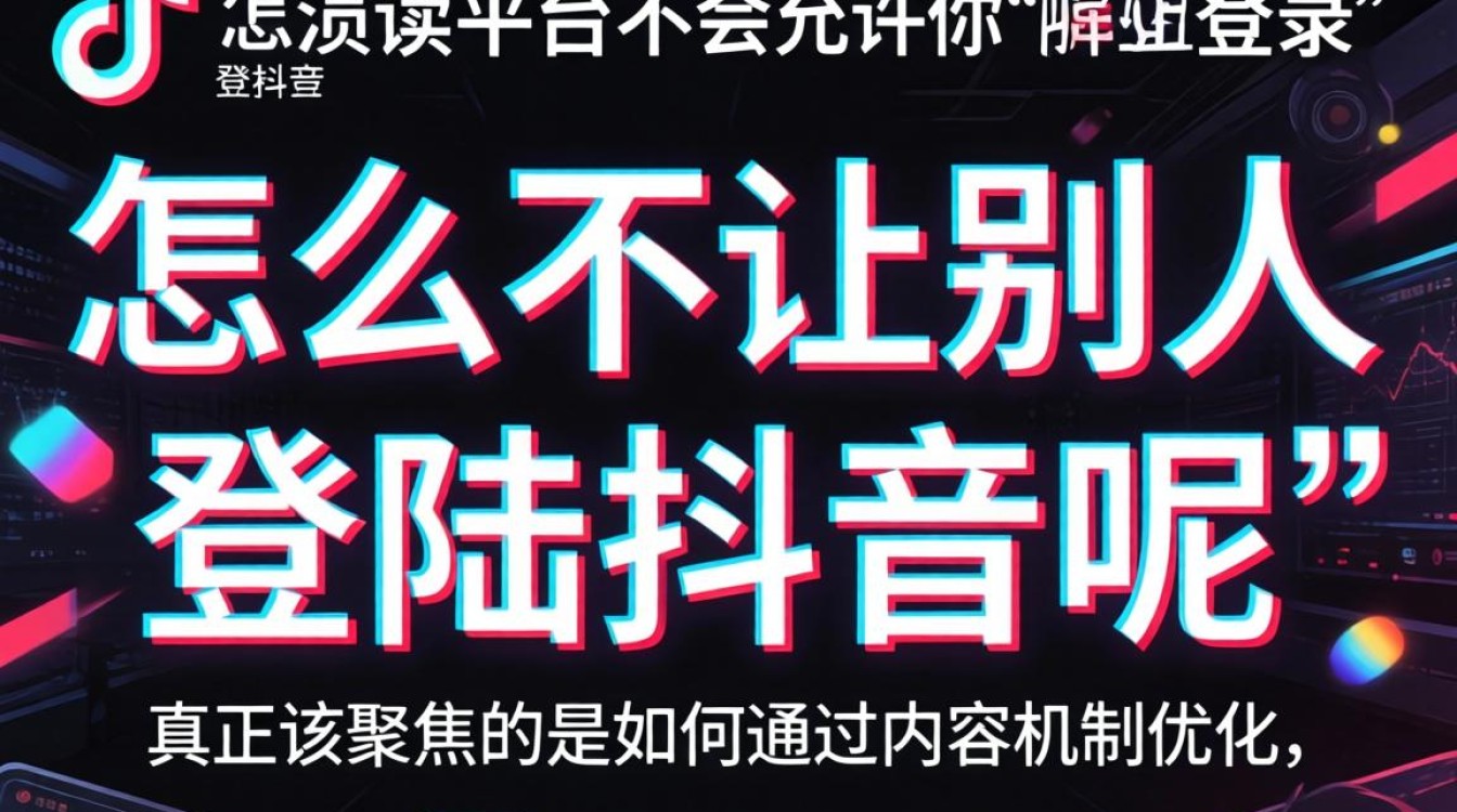 抖音账号防登录设置方法与内容曝光提升技巧