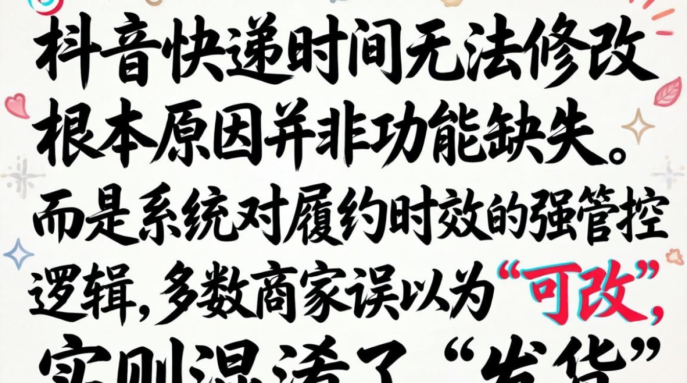 抖音快递时间修改不了怎么办