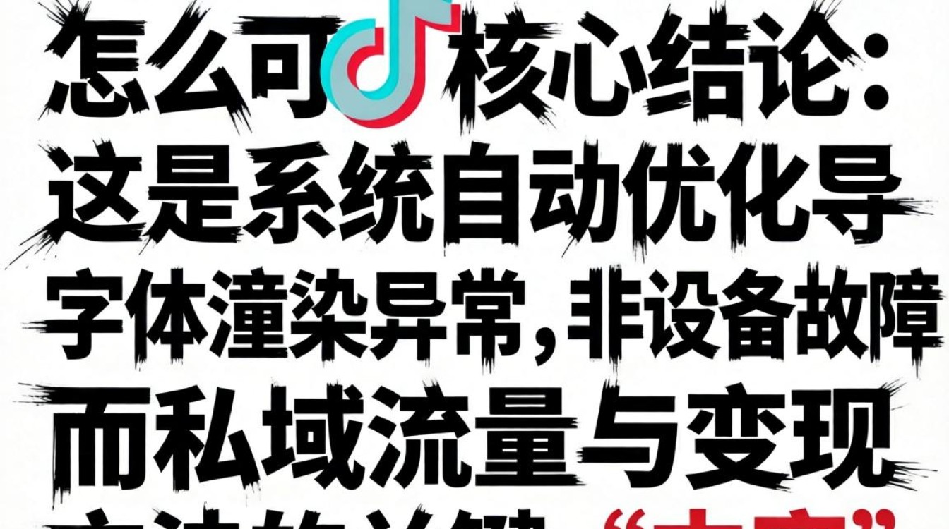 抖音文字显示异常原因及私域流量变现方法