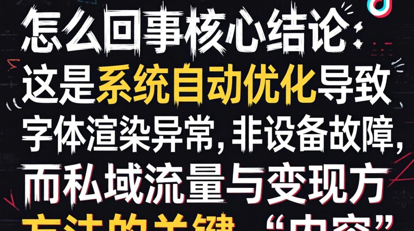 抖音文字显示异常原因及私域流量变现方法