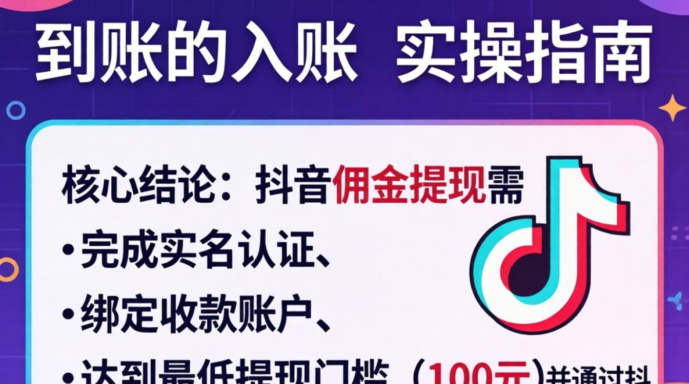 抖音电商佣金提现流程及注意事项