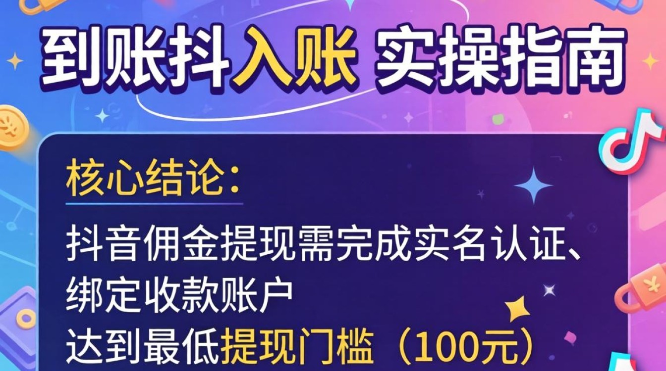 抖音电商佣金提现流程及注意事项