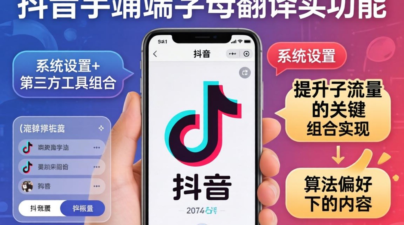抖音手机字母翻译设置方法及流量算法优化技巧