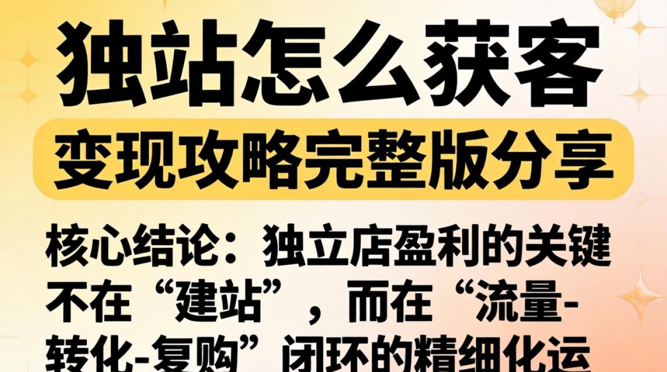 独立站获客变现全流程攻略
