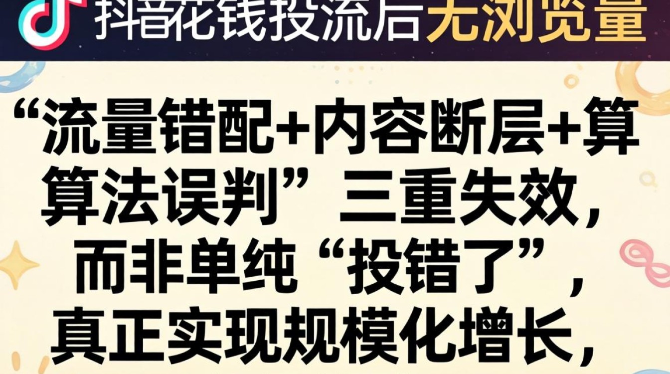 抖音花钱怎么没浏览量?规模化增长专业方法 抖音花钱怎么没浏览量