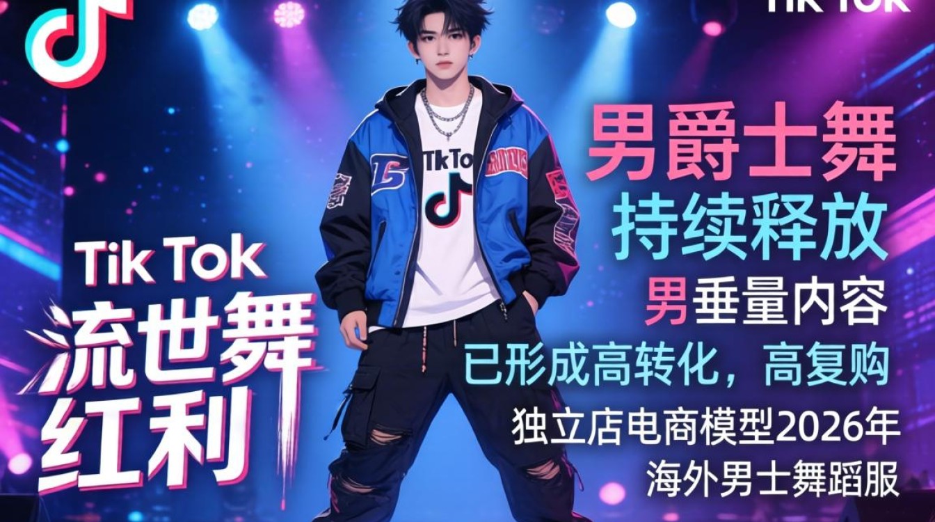 TikTok男爵士舞独立站怎么建