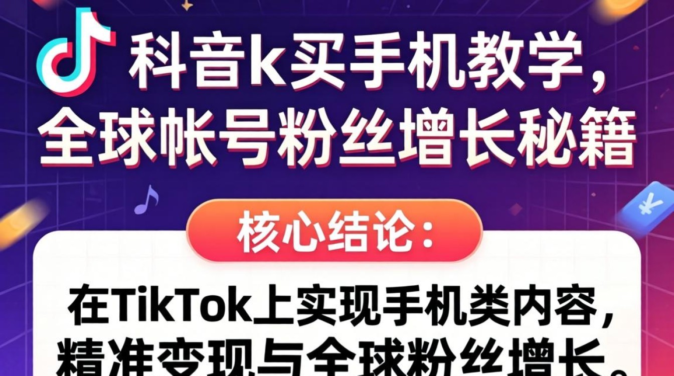 TikTok如何买手机教学?全球账号粉丝增长秘籍 TikTok如何买手机教学