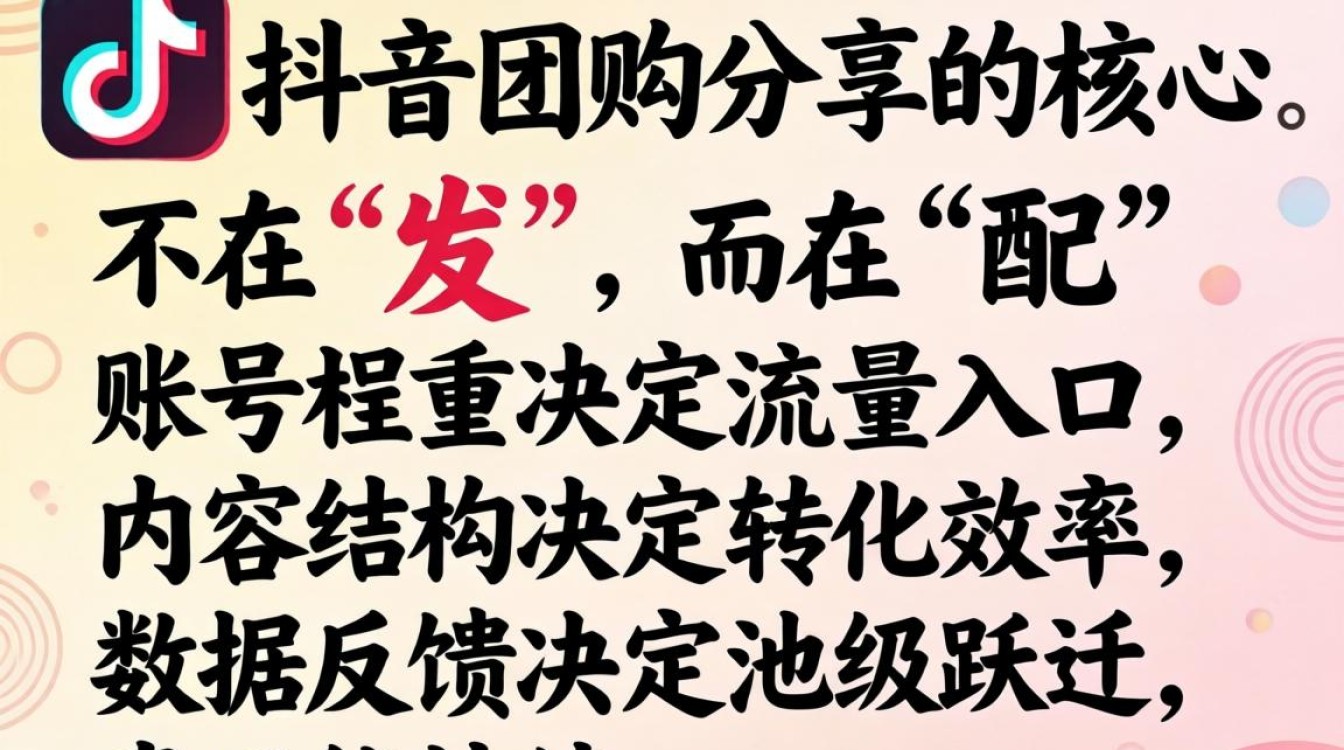 抖音团购分享账号权重提升与流量池突破方法