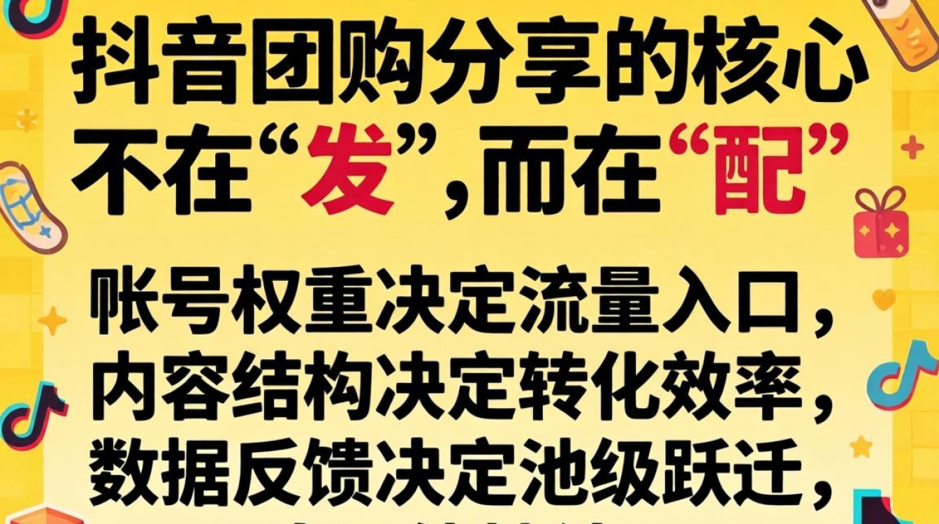 抖音团购分享账号权重提升与流量池突破方法