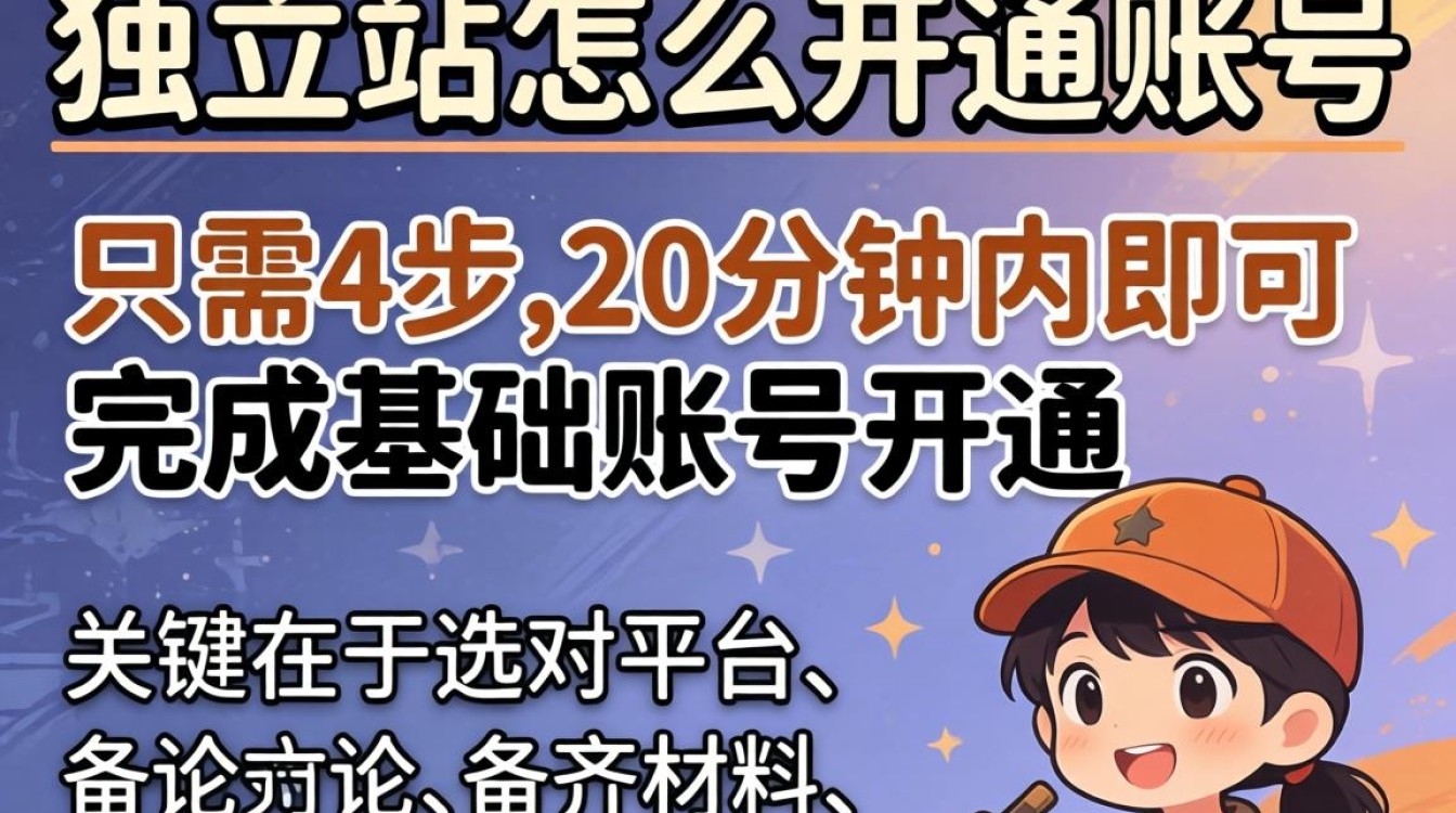 独立站怎么开通账号