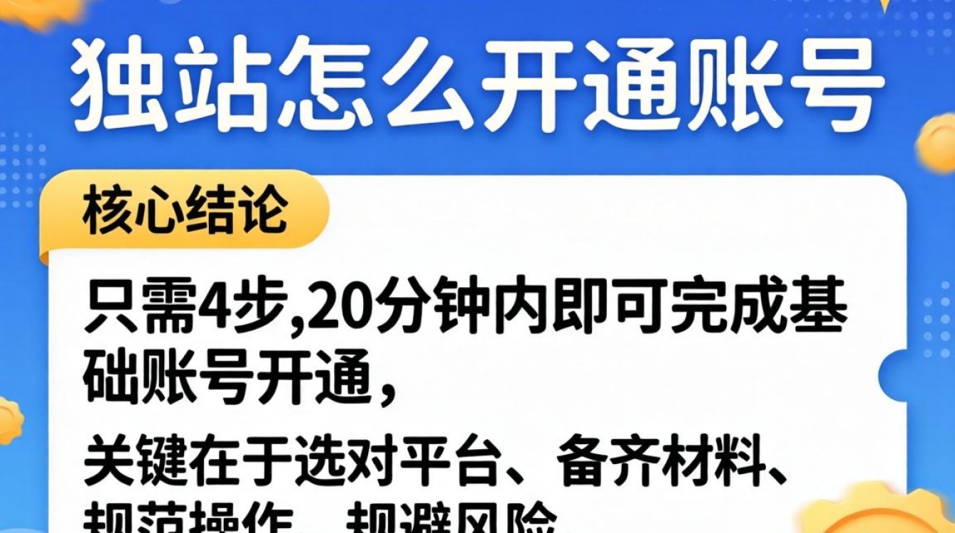 独立站怎么开通账号