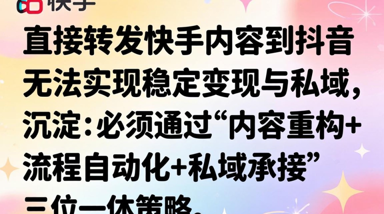快手内容如何高效搬运到抖音实现私域变现