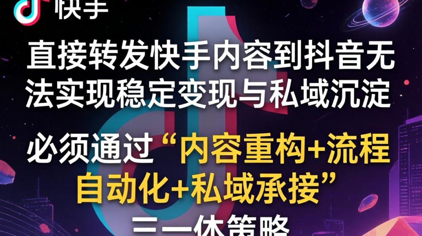 快手内容如何高效搬运到抖音实现私域变现