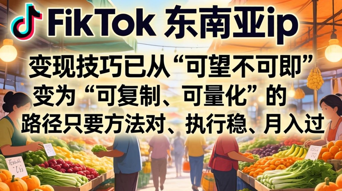 TikTok东南亚IP如何变现月入过万?TikTok东南亚账号赚钱技巧 TikTok东南亚IP如何变现月入过万
