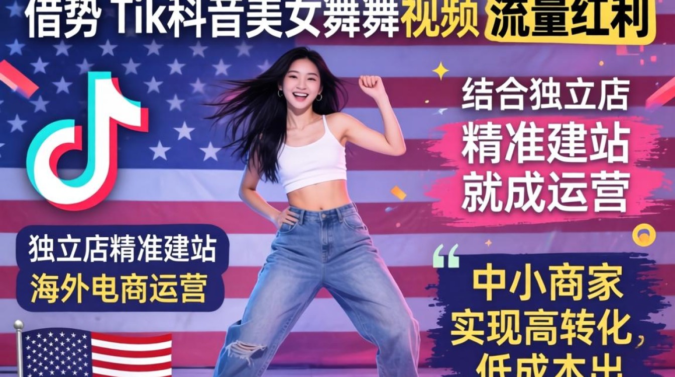 TikTok美女跳舞视频美国独立站建站怎么做