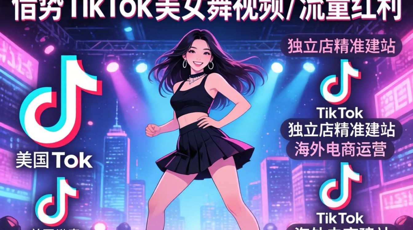 TikTok美女跳舞视频美国独立站建站怎么做