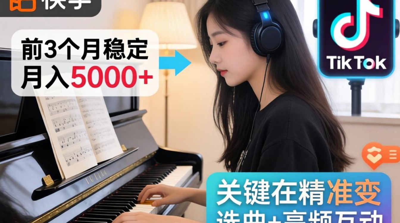 tiktok钢琴连麦新手必看变现方法