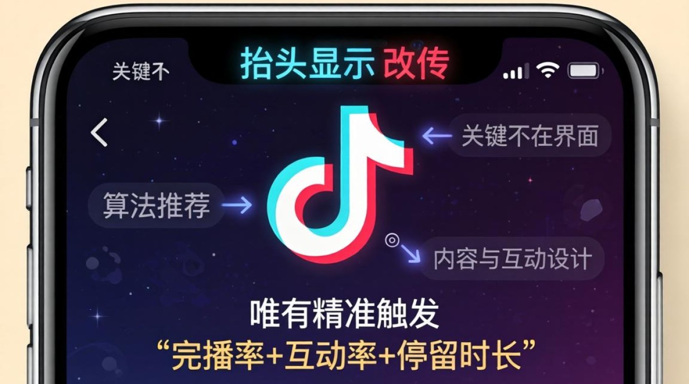 抖音抬头显示设置方法及算法推荐优化技巧