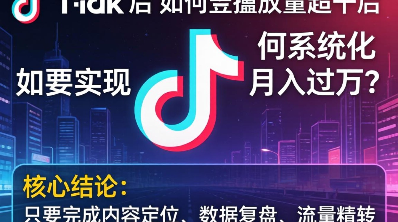 TikTok播放量过千月入过万的变现技巧
