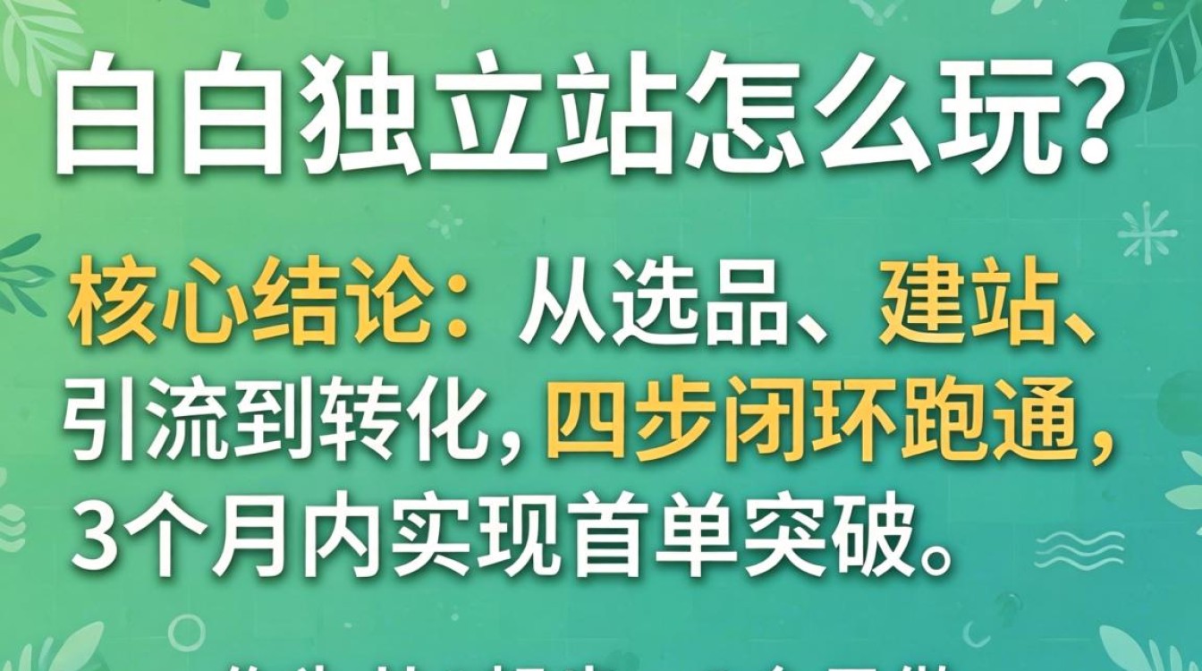 独立站运营从0到1全流程指南