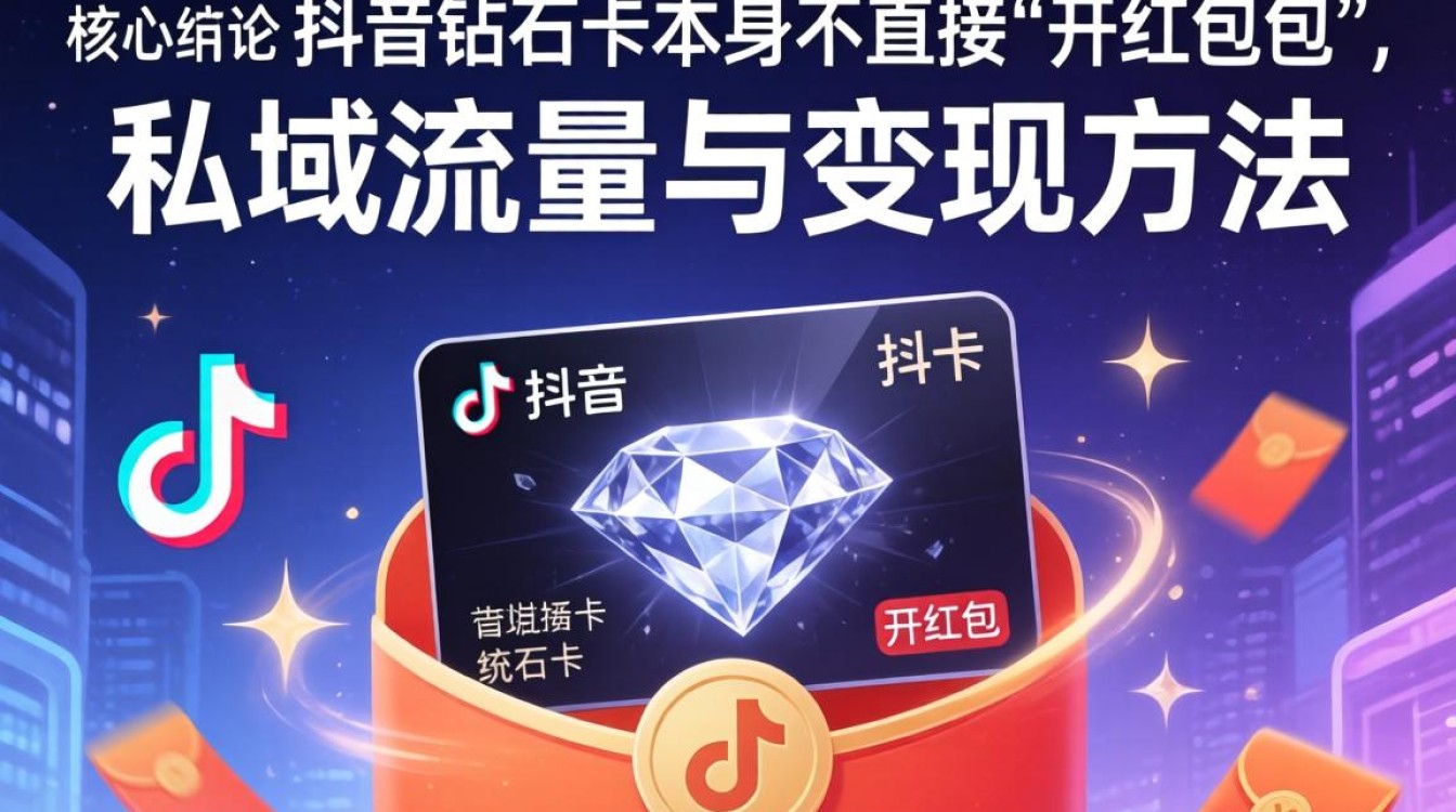 抖音钻石卡怎么开红包包?抖音钻石卡开通红包领取方法及私域变现技巧 抖音钻石卡开通红包领取方法及私域变现技巧