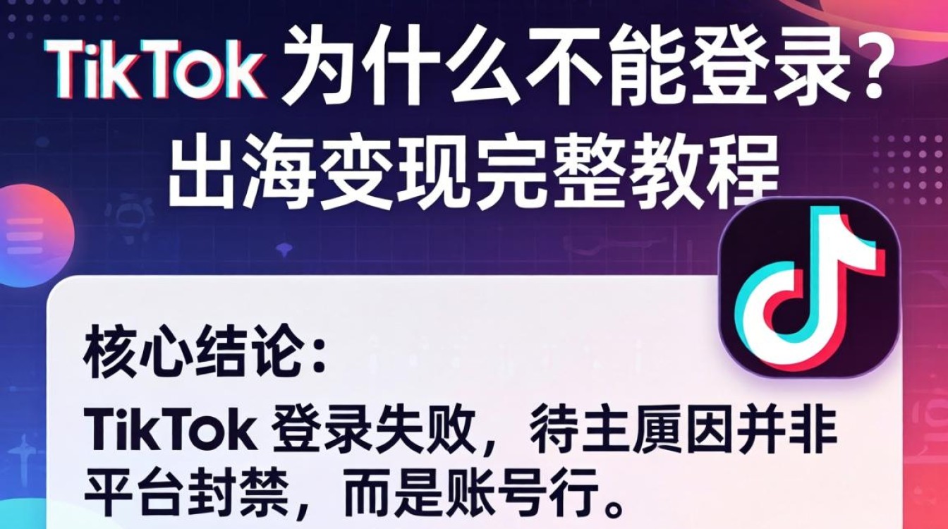TikTok海外账号无法登录原因及出海变现完整教程