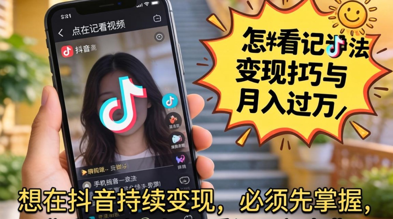 抖音记录视频查看方法与月入过万变现技巧