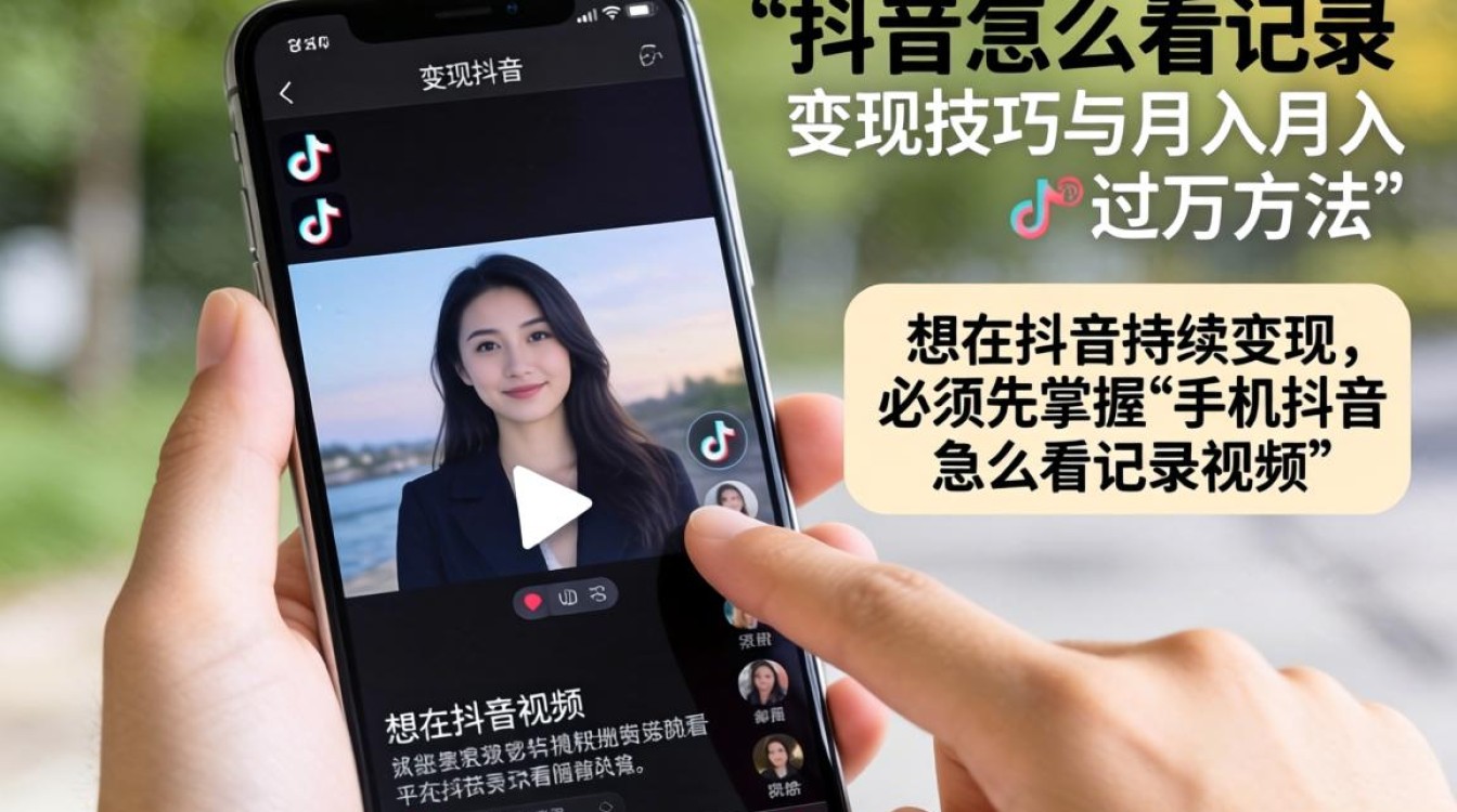 抖音记录视频查看方法与月入过万变现技巧