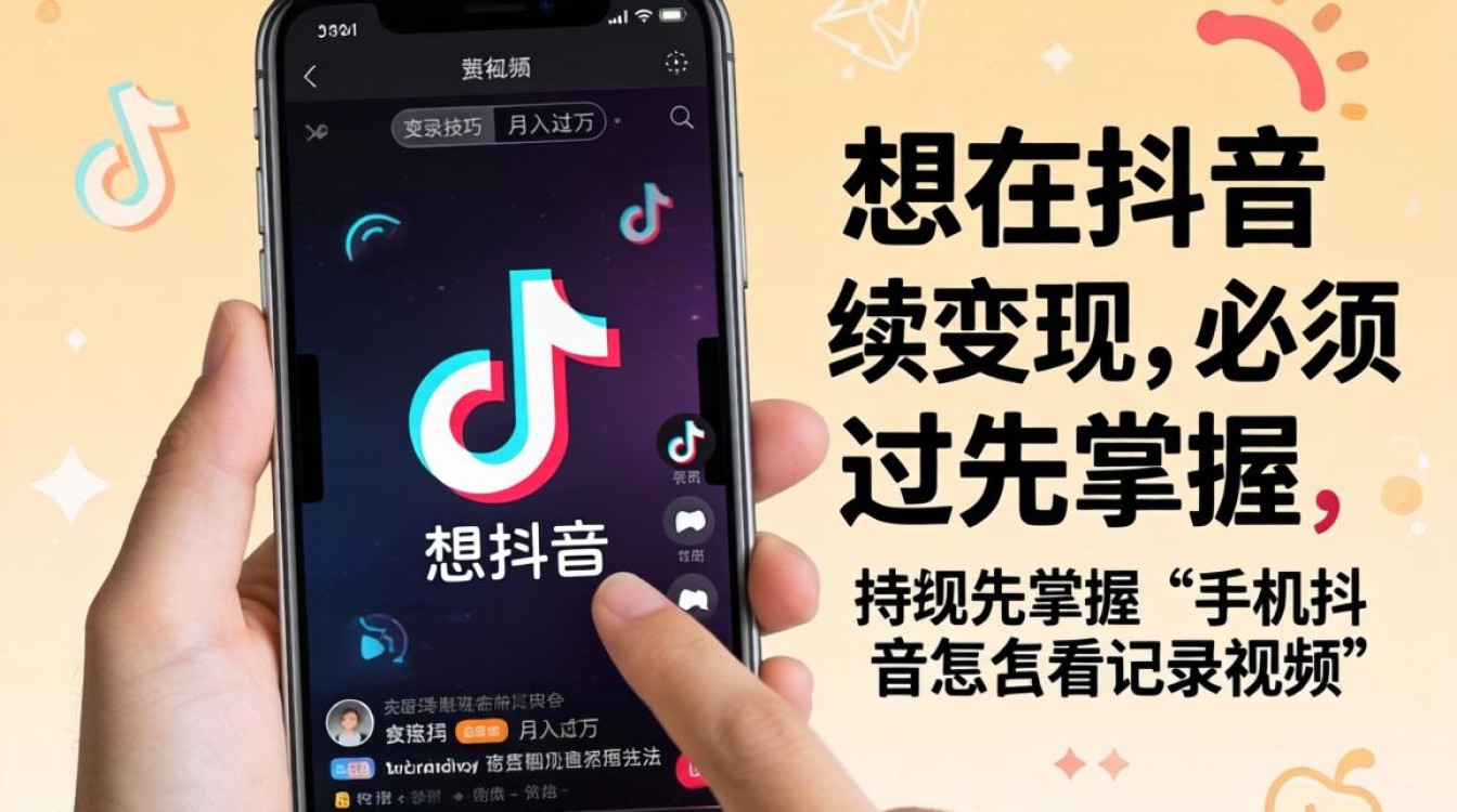 抖音记录视频查看方法与月入过万变现技巧