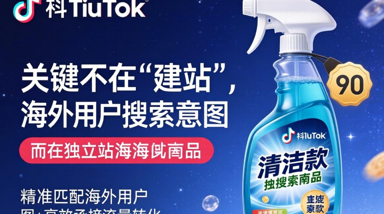TikTok清洁剂商品怎么在独立站建站做海外电商
