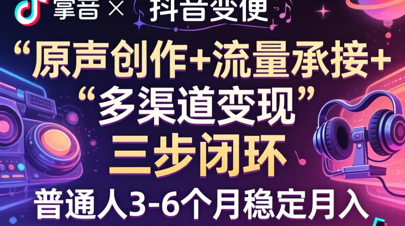 抖音怎么弄成原声音乐?抖音原声音乐制作与变现技巧月入过万方法 抖音原声音乐制作与变现技巧月入过万方法