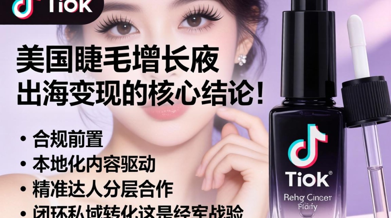 TikTok美国睫毛增长液怎么出海变现?睫毛增长液跨境电商全流程教程 TikTok美国睫毛增长液怎么出海变现