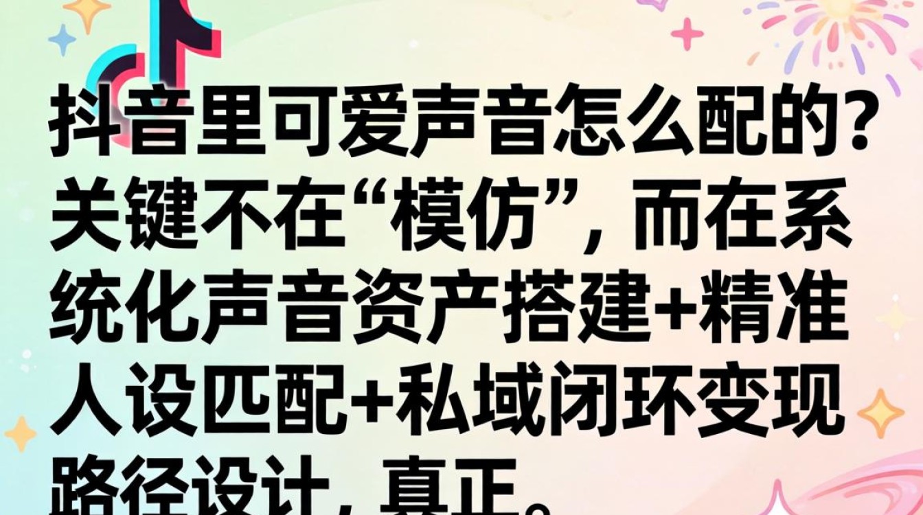 如何用可爱声音打造稳定变现私域运营