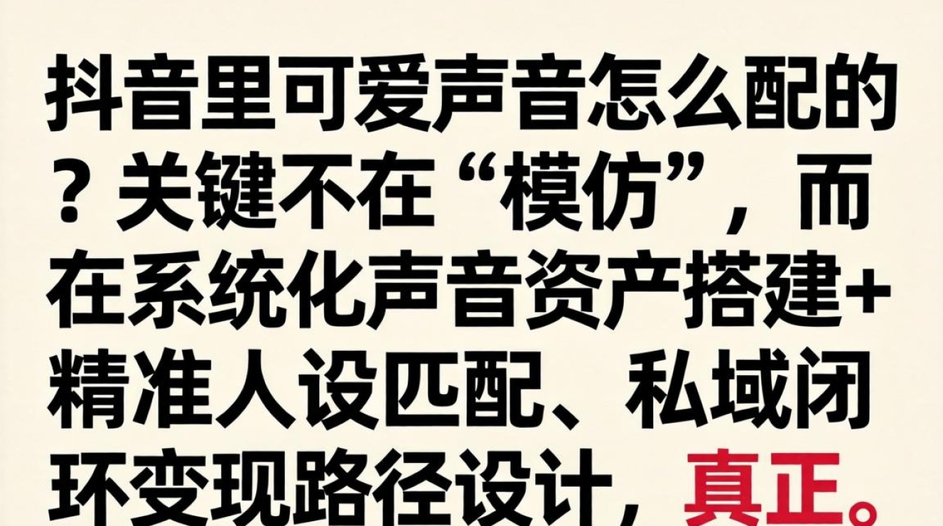 如何用可爱声音打造稳定变现私域运营