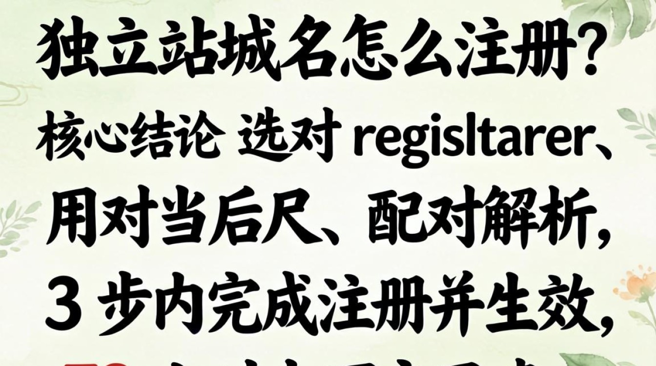 独立站域名注册实战技巧快速见效