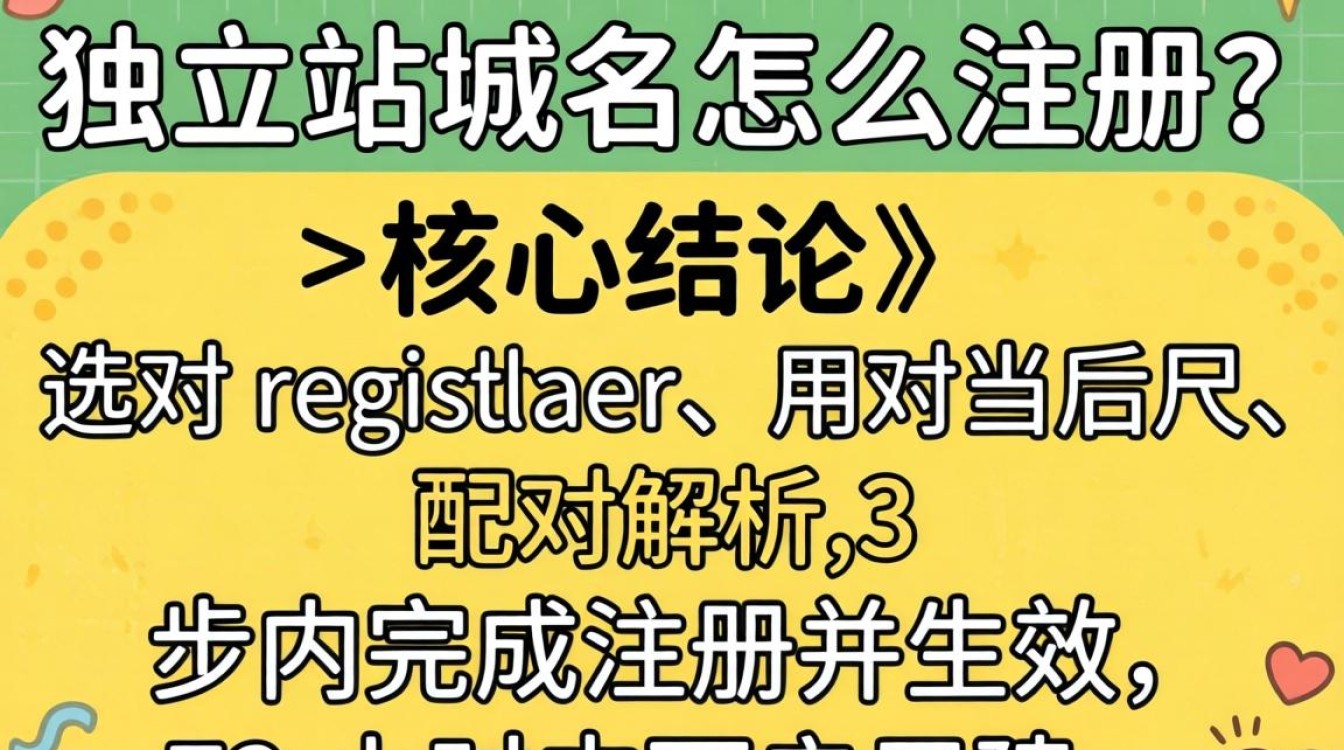 独立站域名注册实战技巧快速见效