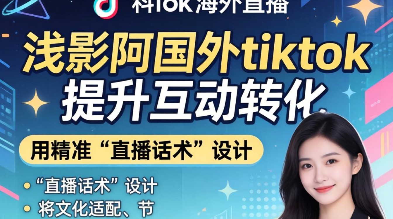 浅影阿国外TikTok直播话术提升互动转化率