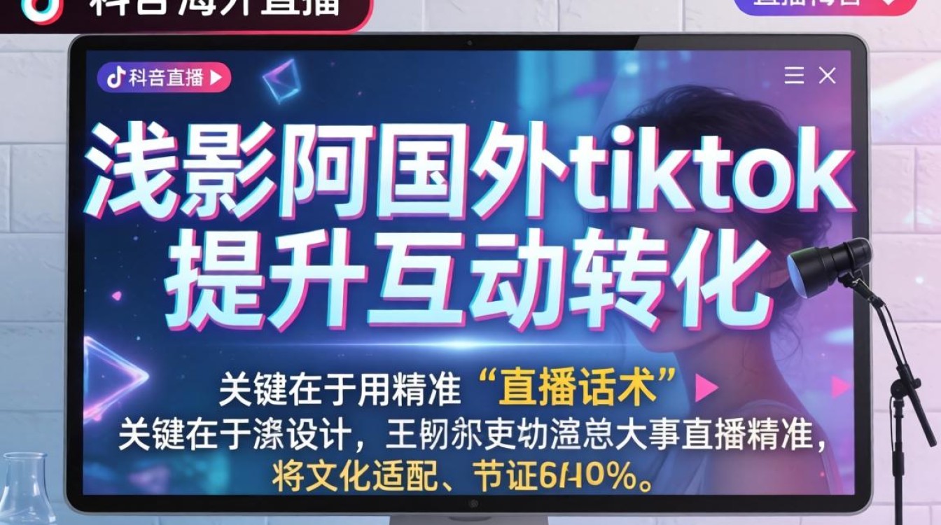 浅影阿国外TikTok直播话术提升互动转化率