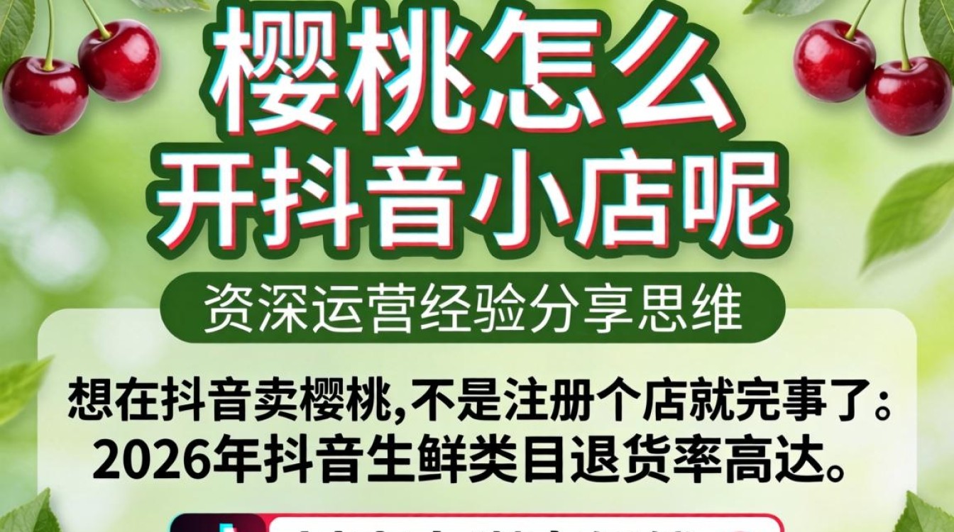 卖樱桃怎么开抖音小店?樱桃商家抖音小店开通流程与实操经验 樱桃商家抖音小店开通流程与实操经验
