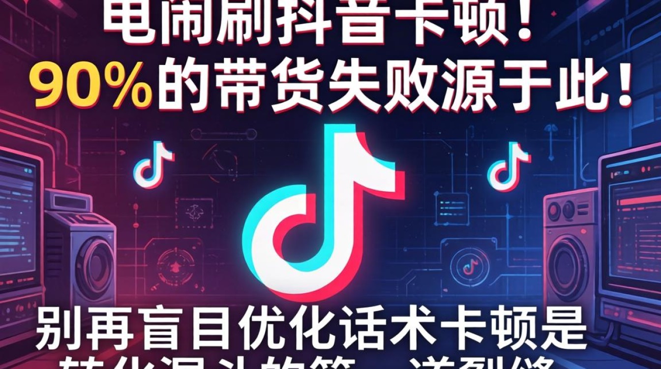电脑刷抖音卡顿原因及带货话术与转化技巧
