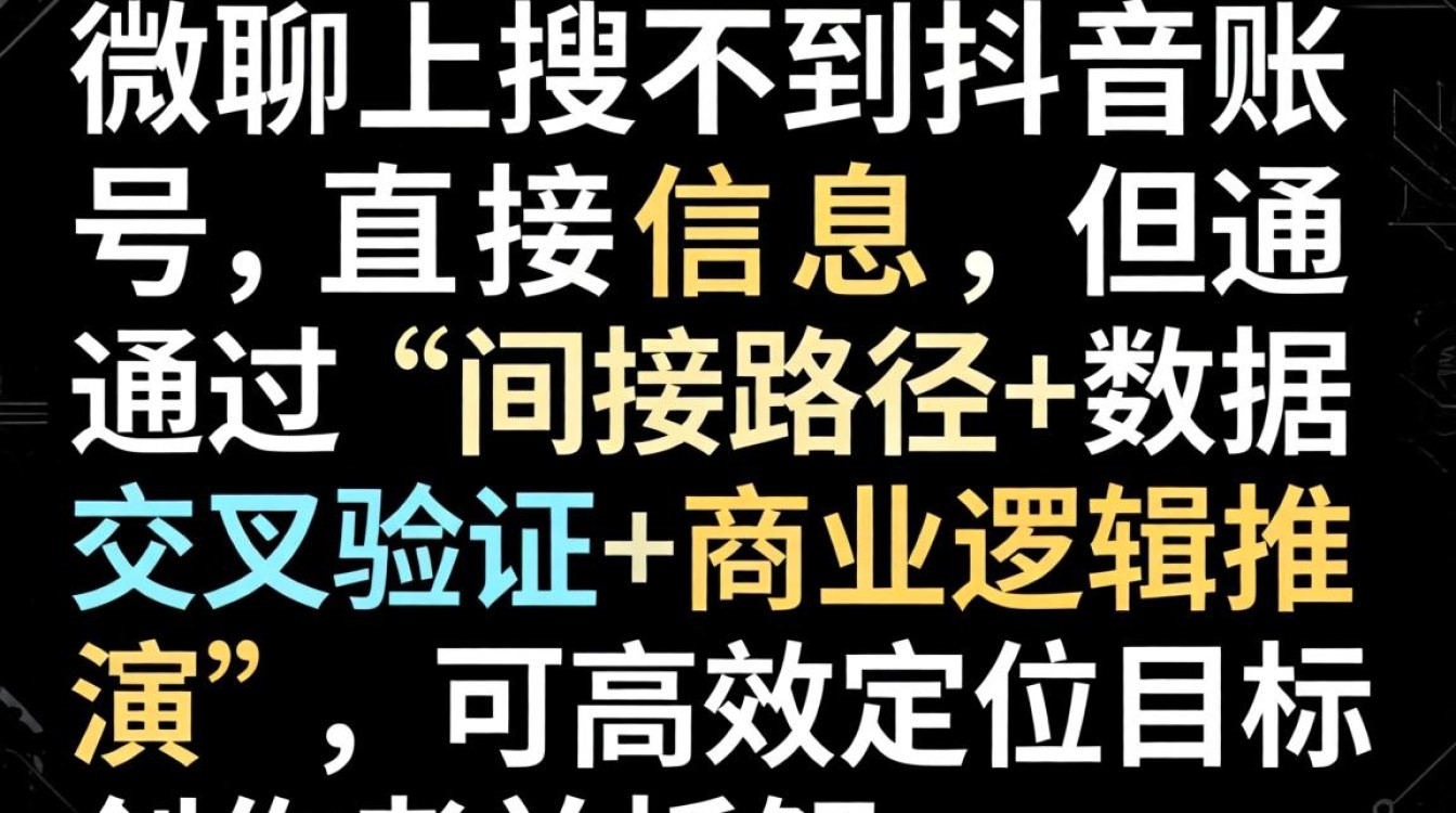 如何通过微聊搜索抖音账号并实现商业化变现