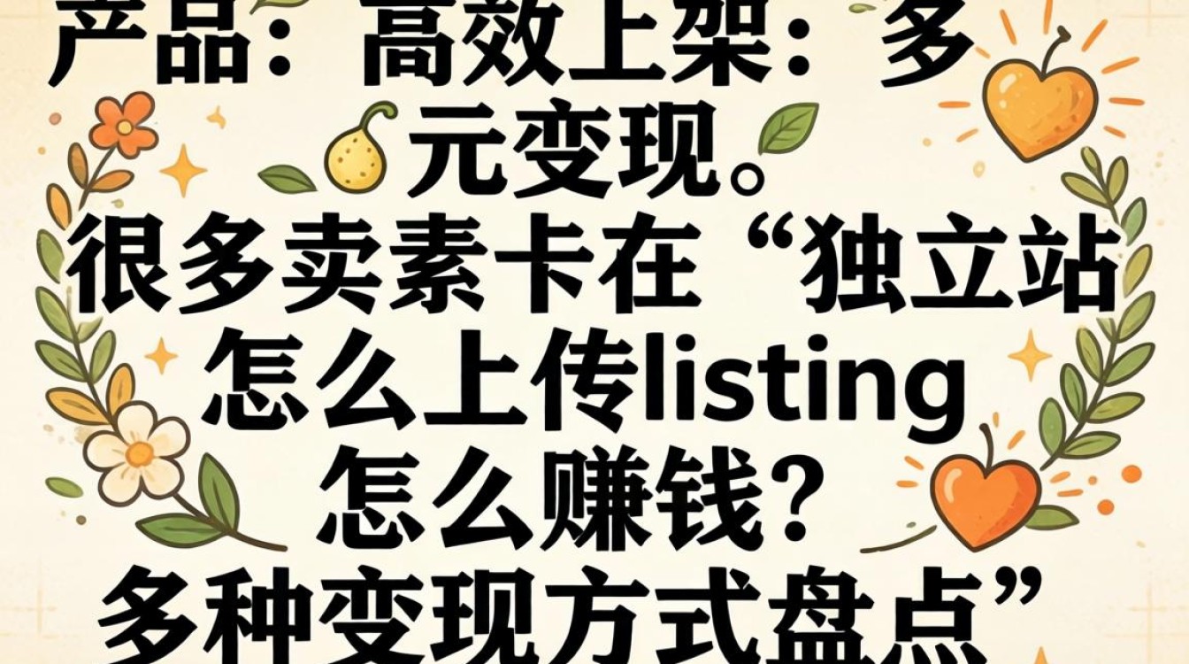 独立站上传listing的变现方式有哪些