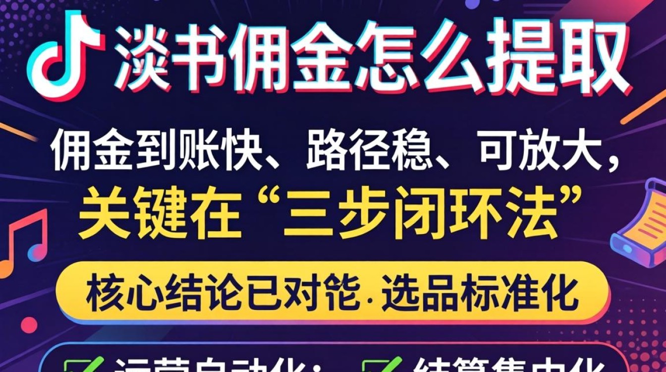 抖音卖书佣金提现流程及规模化增长方法