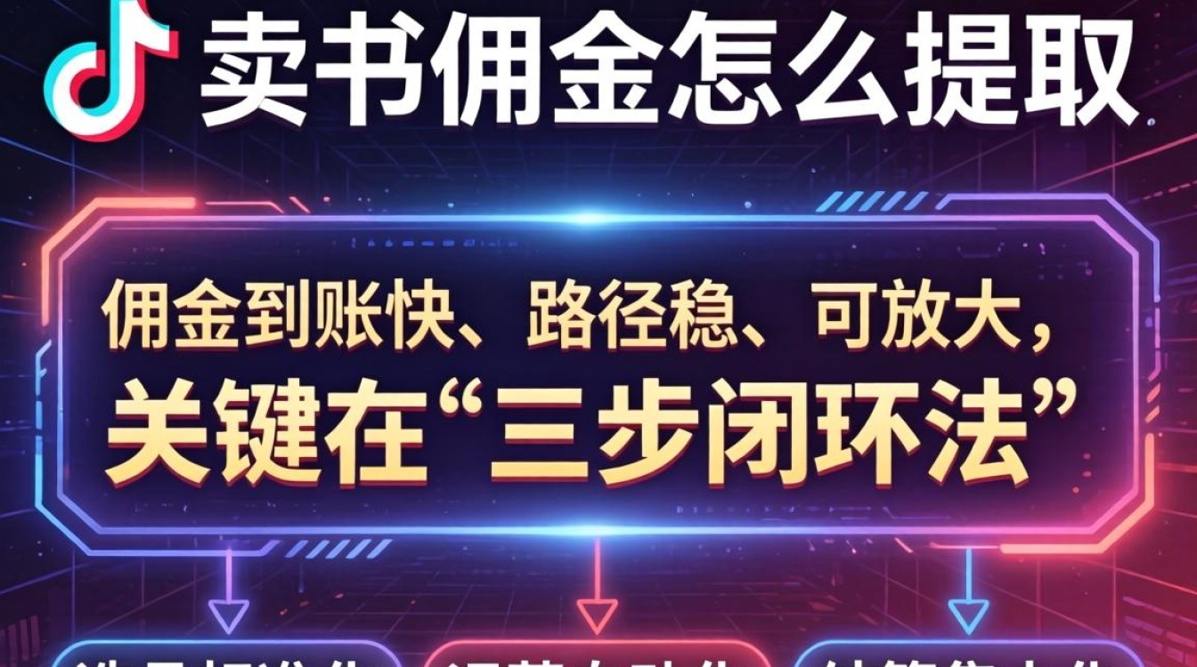 抖音卖书佣金提现流程及规模化增长方法