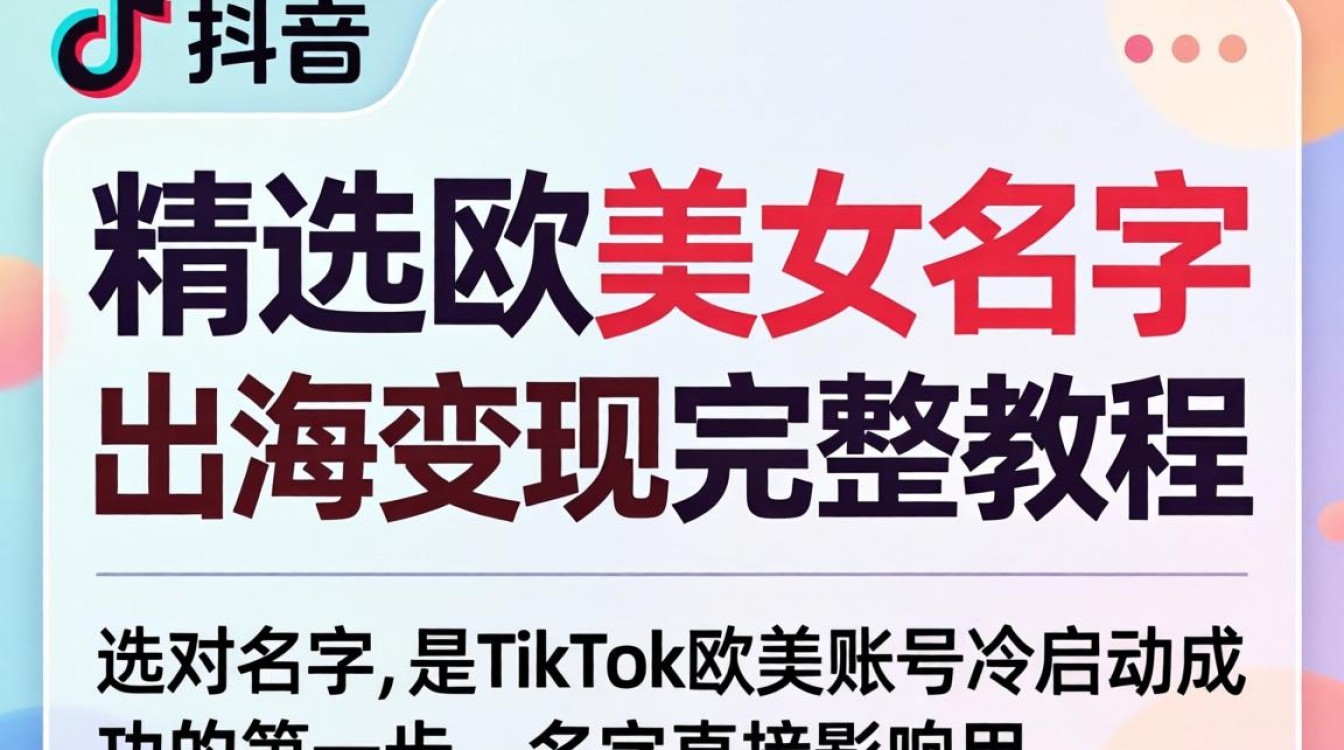 TikTok欧美女名字怎么取能火?TikTok欧美女名字精选出海变现教程 TikTok欧美女名字精选出海变现教程