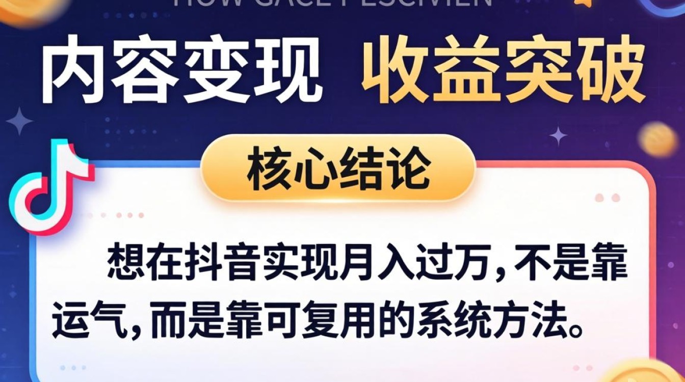 抖音变现技巧与月入过万方法