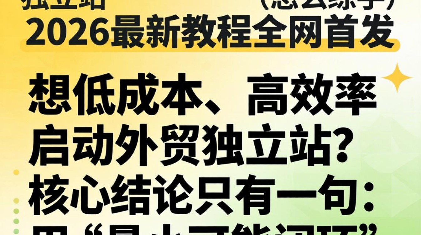外贸独立站零基础实操入门教程