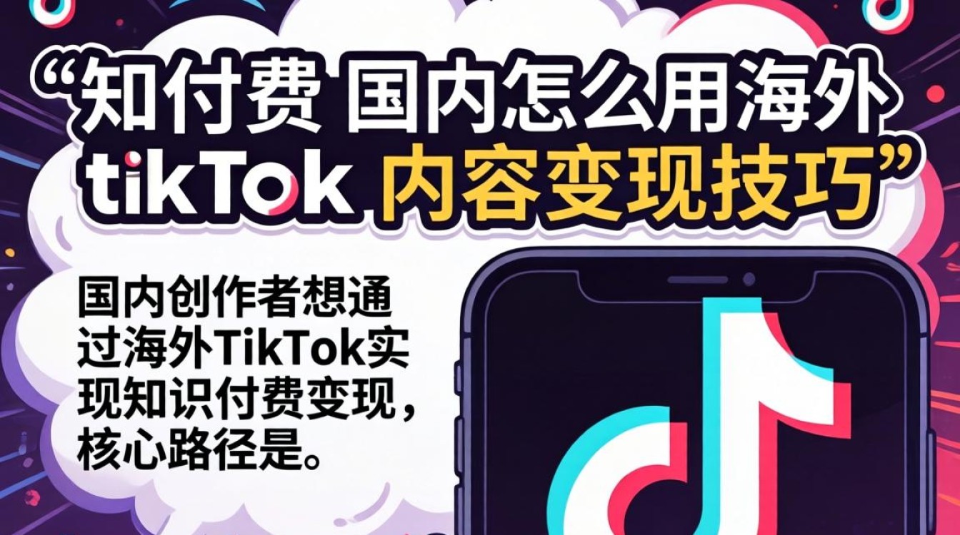 国内怎么用海外tiktok做知识付费变现